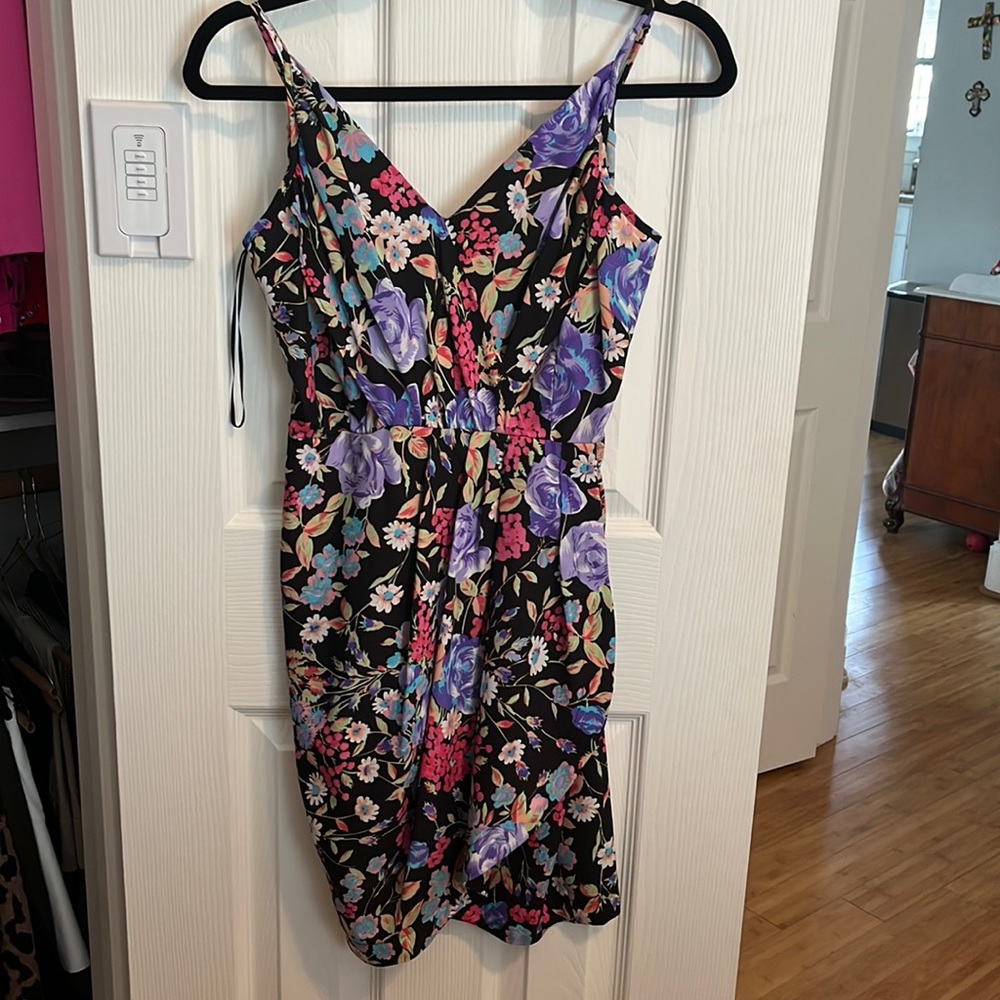 Yumi Kim, floral silk patterned mini dress, size xs